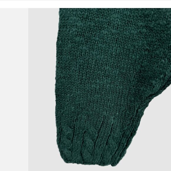 SPORTIFIC MILLER'S COLLECTION Hunter Green COTTON RAMIE EQUESTRIAN SWEATER S NWT - Picture 4 of 9